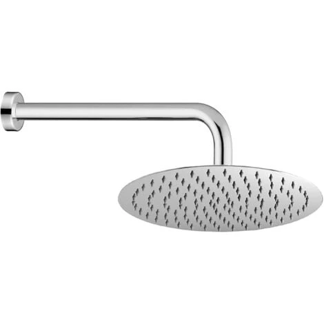 Set Doccia Cromato Con Braccio Tondo 40 Cm + Soffione Tondo 30 Cm 1 Set Doccia Cromato Con Braccio Tondo 40 Cm + Soffione Tondo 30 Cm