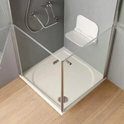 BOX DOCCIA DISABILI ANZIANI 90x90 IN CRISTALLO CON DOPPIA APERTURA A BATTENTE -Hansgrohe Negozio 3214869 3