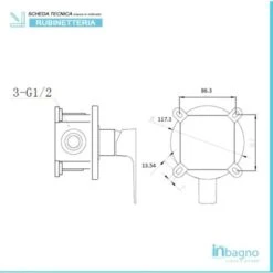 Set Doccia Flat Completo Di Miscelatore A Incasso Con Braccio Doccia E Soffione Tondo -Hansgrohe Negozio 32350208 3