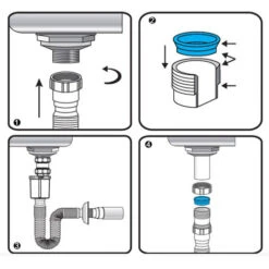 Tubo Antiodore Flessibile Deodorizzazione Acqua Lavello Scarico DGO-168 7 Tubo Antiodore Flessibile Deodorizzazione Acqua Lavello Scarico DGO-168 -Hansgrohe Negozio 32534347 3