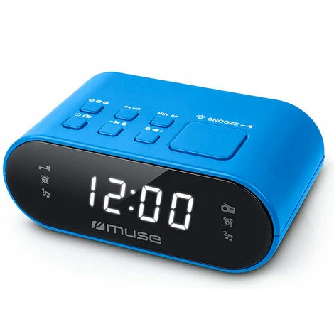 Muse M-10 Radio Sveglia Blu Fm Doppio Allarme 0,6'' Display Lcd 1 Muse M-10 Radio Sveglia Blu Fm Doppio Allarme 0,6'' Display Lcd