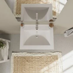 MOBILE BAGNO SOSPESO 60CM QUERCIA NATURALE E FRONTALE BLU OPACO MAGNOLIA -Hansgrohe Negozio 32809133 4