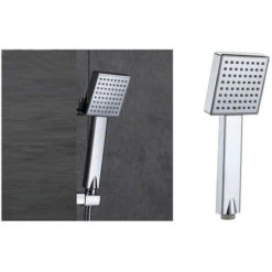 Soffione Doccia Bagno Quadrato Getto Fisso Effetto Pioggia Silver Bagno Moderno -Hansgrohe Negozio 32824926 3