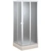 Box Doccia Scorrevole In Acrilico Mod. Venere H 185 70x70 Cm Con Apertura Centrale
