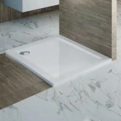 Piatto Doccia In Acrilico Bordato Bianco Lucido Mod. Flower 70x70x4 Cm Quadrato -Hansgrohe Negozio 3310288 3