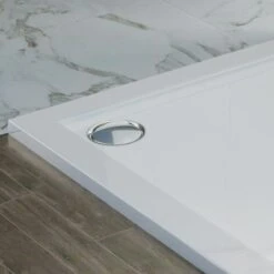 Piatto Doccia In Acrilico Bordato Bianco Lucido Mod. Flower 70x70x4 Cm Quadrato -Hansgrohe Negozio 3310288 4