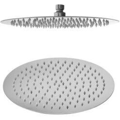 Set Doccia Cromo Braccio Tondo 35 Cm + Soffione Tondo 20 Cm In Acciaio -Hansgrohe Negozio 34190356 3
