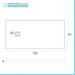 Piatto Doccia Su Misura 70x130 Karen In Resina Bianco Effetto Pietra -Hansgrohe Negozio 35779793 5