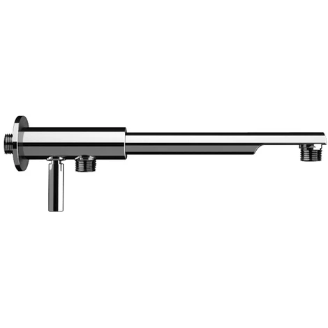 Braccio Doccia Minimal In Ottone Cromato 20 Cm Con Deviatore 1 Braccio Doccia Minimal In Ottone Cromato 20 Cm Con Deviatore