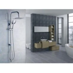 Colonna Doccia Serie Oasi Design Quadro E Risparmio Acqua Integrato Con Soffione In Acciaio -Hansgrohe Negozio 3607003 3