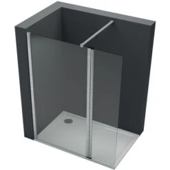 Ogomondo Walk-in Doccia Con Anta Basculante E Staffa Cristallo 8 Mm Misure 97-99xh200 Cm - Confezione 1 -Hansgrohe Negozio 36607765 3