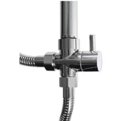 Colonna Doccia Da Bagno Saliscendi Con Soffione Fisso Tondo Doccetta Telefono Multigetto Asta 98 Cm Con Portasapone Sistema Anticalcare Box Doccia -Hansgrohe Negozio 38272379 4