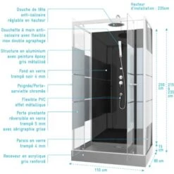 Cabina Doccia Rettangolare 110x80x225 Cm - Scratchy 110 -Hansgrohe Negozio 39300182 4
