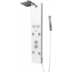 Hyrdomassage Doccia Colonna - 22x125cm - Vetro Temprato + Idromassante - Epsilon Bianco -Hansgrohe Negozio 39652157 3