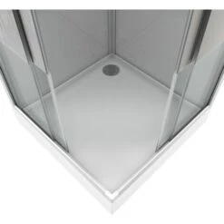 Cabina Doccia Quadrata 90x90x215 Cm - Grigio Con Striscia Smerigliata - Stripedy Stripe Square 8 Cabina Doccia Quadrata 90x90x215 Cm - Grigio Con Striscia Smerigliata - Stripedy Stripe Square -Hansgrohe Negozio 39652177 4