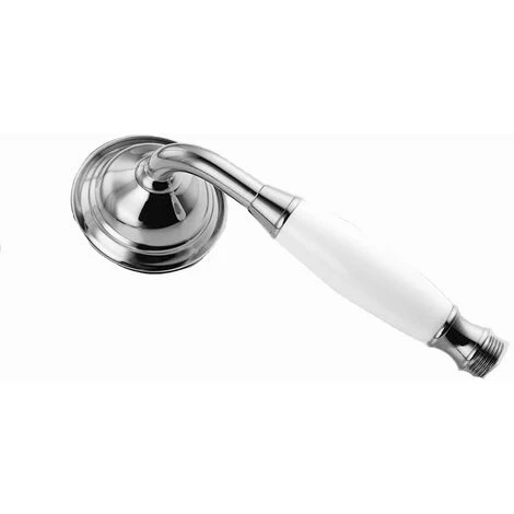 Soffione Doccia Stile Retrò In Abs Cromato Lucido Con Attacco 1/2 Pollici Telefono Doccia Vasca Con Manico Bianco 4 Soffione Doccia Stile Retrò In Abs Cromato Lucido Con Attacco 1/2 Pollici Telefono Doccia Vasca Con Manico Bianco - immagine 4
