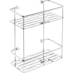 Cestello Portaoggetti Doccia Rettangolare Mensola 2 Ripiani Acciaio Mod. Thin Line -Hansgrohe Negozio 4196542 3