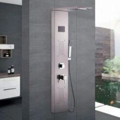 Pannello Colonna Doccia Miscelatore Soffione Cascata Doccino Rapolano Colore: Silver -Hansgrohe Negozio 42662722 3