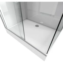 Cabina Doccia Rettangolare 110x80x215 Cm - Rettangolo A Strisce Argentato -Hansgrohe Negozio 42704406 4