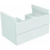 Mobile Sottobanco EDITION 400 PLANNING Con Apertura Sifone 700x437x450mm Bianco Lucido, Bianco Lucido KEUCO