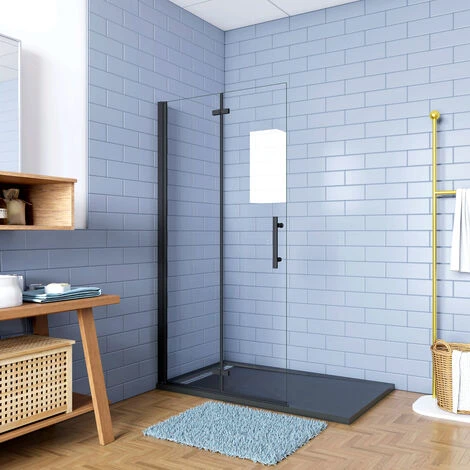Walk In Parete Doccia Movibile 2 Pannelli Pieghevoli A Libro 65x190 Cm In Vetro 5 Mm Trasparente Temperato Anticalcare Telaio Nero Opaco 1 Walk In Parete Doccia Movibile 2 Pannelli Pieghevoli A Libro 65x190 Cm In Vetro 5 Mm Trasparente Temperato Anticalcare Telaio Nero Opaco
