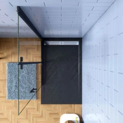 Walk In Parete Doccia Movibile 2 Pannelli Pieghevoli A Libro 65x190 Cm In Vetro 5 Mm Trasparente Temperato Anticalcare Telaio Nero Opaco 7 Walk In Parete Doccia Movibile 2 Pannelli Pieghevoli A Libro 65x190 Cm In Vetro 5 Mm Trasparente Temperato Anticalcare Telaio Nero Opaco -Hansgrohe Negozio 43266817 3