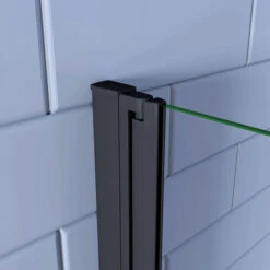 Walk In Parete Doccia Movibile 2 Pannelli Pieghevoli A Libro 65x190 Cm In Vetro 5 Mm Trasparente Temperato Anticalcare Telaio Nero Opaco 8 Walk In Parete Doccia Movibile 2 Pannelli Pieghevoli A Libro 65x190 Cm In Vetro 5 Mm Trasparente Temperato Anticalcare Telaio Nero Opaco -Hansgrohe Negozio 43266817 4