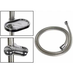 Saliscendi Doccia Da Bagno Con Portasapone E Soffione Multigetto Asta A Colonna Cromata Con Telefono Doccetta Grigia 5 Saliscendi Doccia Da Bagno Con Portasapone E Soffione Multigetto Asta A Colonna Cromata Con Telefono Doccetta Grigia -Hansgrohe Negozio 43313023 3