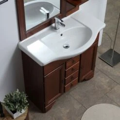 MOBILE ARREDO BAGNO IN ARTE POVERA DA 85 CM CON PENSILE -Hansgrohe Negozio 4491019 4