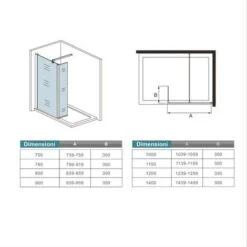 Doccia Walk In 100x190 Cm (Parete Fissa 70 Cm + Paretina 30 Cm) Vetro Temperato Trasparente Anticalcare 8 Mm Con Barra Stabilizzatrice 90 Cm Tagliabile 9 Doccia Walk In 100x190 Cm (Parete Fissa 70 Cm + Paretina 30 Cm) Vetro Temperato Trasparente Anticalcare 8 Mm Con Barra Stabilizzatrice 90 Cm Tagliabile -Hansgrohe Negozio 46314533 5