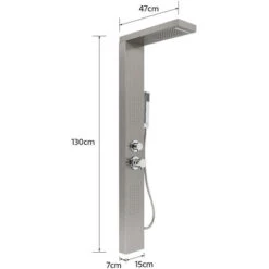 Pannello Colonna Doccia In Acciaio Inox, Funzioni Da Massaggi, Doccia A Pioggia E Doccetta 15x47x130cm -Hansgrohe Negozio 47300637 5