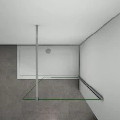 Parete Doccia Walk-in Con Barra Stabilizzatrice Tagliabile 90cm Cristallo Temperato Tasparente Anticalcare 50x200cm -Hansgrohe Negozio 4733086 3