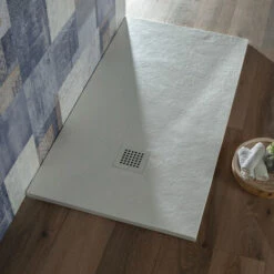 Piatto Doccia Bianco 70x130 Cm Effetto Pietra Resina Tagliabile SlimBlan -Hansgrohe Negozio 49468141 4