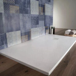 Piatto Doccia Bianco 70x130 Cm Effetto Pietra Resina Tagliabile SlimBlan -Hansgrohe Negozio 49468141 5