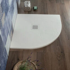Piatto Doccia Semicircolare 90x90 Bianco In Resina Effetto Pietra Blan 7 Piatto Doccia Semicircolare 90x90 Bianco In Resina Effetto Pietra Blan -Hansgrohe Negozio 49468177 3