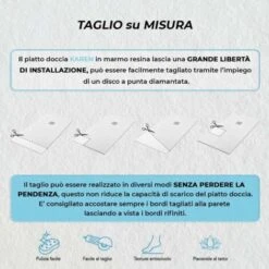 Piatto Doccia Filo Pavimento Karen 100x120 In Resina Bianco Pietra -Hansgrohe Negozio 49981191 5