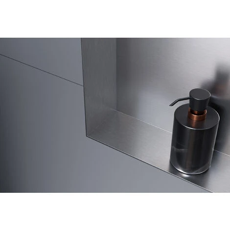 Nicchia Da Parete Senza Telaio BERNSTEIN NT203010X - 20 X 30 X 10 Cm - Colore Selezionabile Acciaio Satinato 4 Nicchia Da Parete Senza Telaio BERNSTEIN NT203010X - 20 X 30 X 10 Cm - Colore Selezionabile Acciaio Satinato - immagine 4