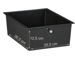 Relaxdays Carrellino Salvaspazio Con 4 Cassetti, Metallo & Plastica, Carrello Porta Trucchi Da Bagno, Multiuso, Nero -Hansgrohe Negozio 51980501 5