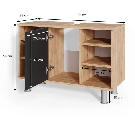 Mobile Lavabo „Fynn Goldkraft/antracite Vicco 3 Mobile Lavabo „Fynn Goldkraft/antracite Vicco - immagine 3