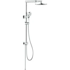 Colonna Doccia Cromata Con Braccio E Asta Estensibili - Serie Madeira