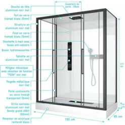 Cabina Doccia Rettangolare 160x85x215 Cm - Fabbrica 2 Xxl -Hansgrohe Negozio 52871299 4