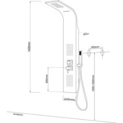 Colonna Doccia Jungle 4 Funzioni Acciaio Spazzolato Anticalcare Getto A Cascata -Hansgrohe Negozio 52881796 4