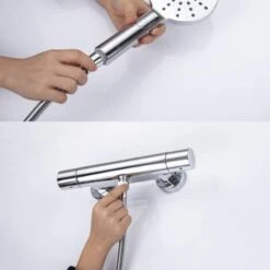 ONECE Tubo Flessibile Doccia 1.2 M In Acciaio Inox, Cavo Soffione Universale, Antitorsione, Adatto A Tutti I Soffione Doccia, Interfaccia Universale Standard (G1/2) -Hansgrohe Negozio 53052555 5