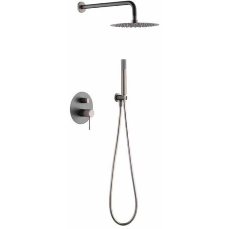 Linea Imex GPD038/GC Set Doccia Incasso Grigio Opaco E Champagne 1 Linea Imex GPD038/GC Set Doccia Incasso Grigio Opaco E Champagne