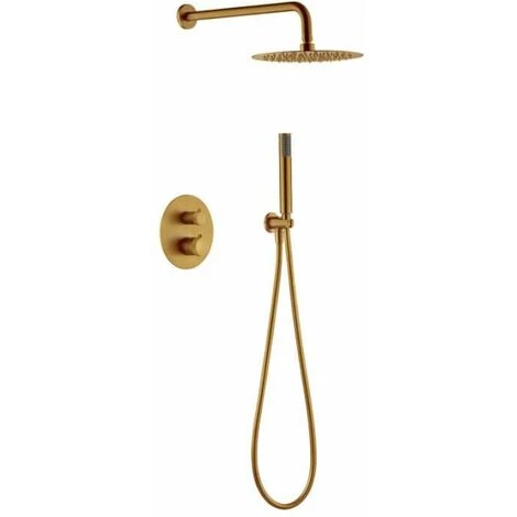Set Doccia Termostatico Oro Spazzolato Linea Imex GTD038/OC 1 Set Doccia Termostatico Oro Spazzolato Linea Imex GTD038/OC