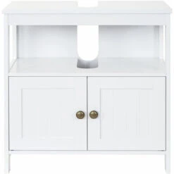 Nova Mobile Sottolavabo Da Bagno In Legno MDF Verniciato Stile Vintage 30x60x60cm Colore : BIANCO -Hansgrohe Negozio 54080643 3