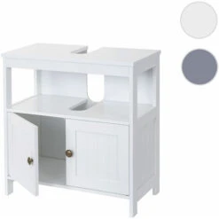 Nova Mobile Sottolavabo Da Bagno In Legno MDF Verniciato Stile Vintage 30x60x60cm Colore : BIANCO -Hansgrohe Negozio 54080643 5