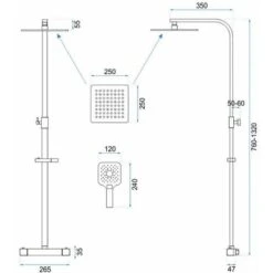 SET DOCCIA DA INCASSO CON TERMOSTATO REA JET BLACK MAT -Hansgrohe Negozio 54295359 5