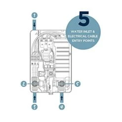 JOYT395 W, 9,5 KW, Bristan Joy-Doccia Elettrica Termostatica 3, Colore: Bianco -Hansgrohe Negozio 54625657 3