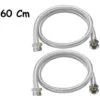 COPPIA TUBO FLESSIBILE 60CM TUBI DI INGRESSO 1/2X1/2 MASCHIO FEMMINA DGO-177